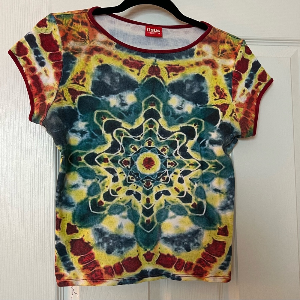 Vintage Y2K Cotton Tie Dye Baby Tee
